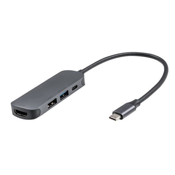 Digio2 USB Type-C コンパクトドッキングステーション PD対応 UD-C04GY グレー