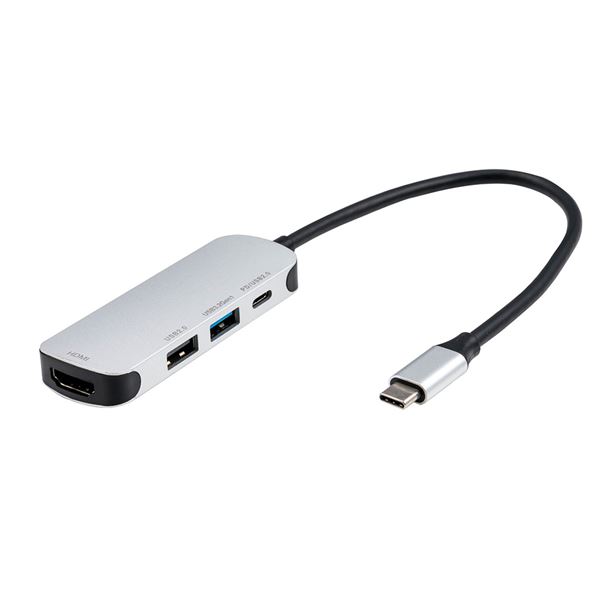 Digio2 USB Type-C コンパクトドッキングステーション PD対応 UD-C04SL シルバー