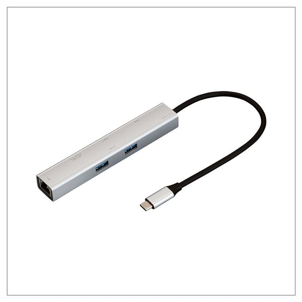 Digio2 USB Type-C スリムタイプ ドッキングステーション 6in1 PD対応 UD-C07SL シルバー