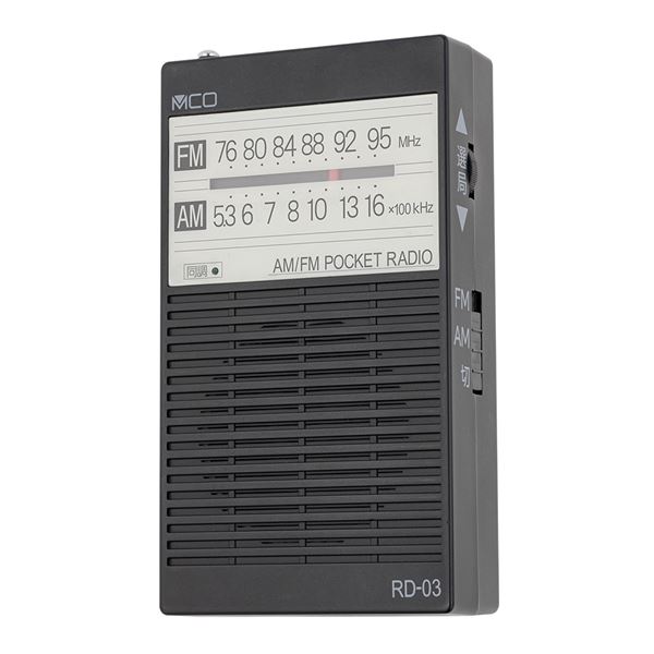 MCO ポケットラジオ 単3電池タイプ RD-03BK ブラック