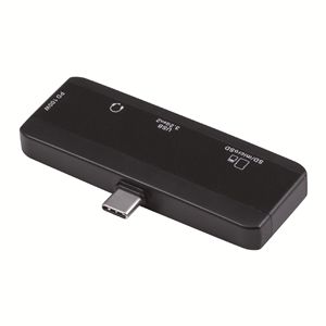 Digio2 Type-C USB3.2Gen2+2.0 2ポートコンボハブ SDCRW／3.5mm4極付 COM-C3SD152BK