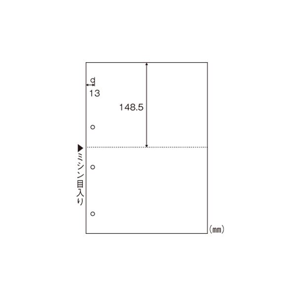 （まとめ） ヒサゴ マルチプリンタ帳票 A4判2面4穴 白紙タイプ BP2003 100枚入 【×3セット】