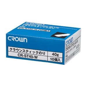 （まとめ） クラウンスティックのり 10本入 CR-ST40-W×10 【×3セット】