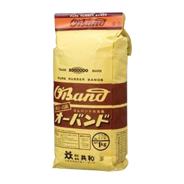 （まとめ） 共和 オーバンド 輪ゴム 袋入1kg（正味重量） O-270-1000 入 【×2セット】