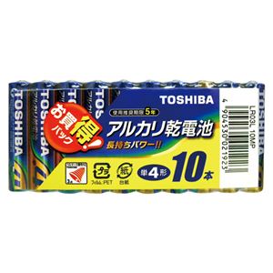 （業務用セット） 東芝 TOSHIBA アルカリ乾電池 お買得パック LR03L10MP 10本入 【×5セット】 - 拡大画像