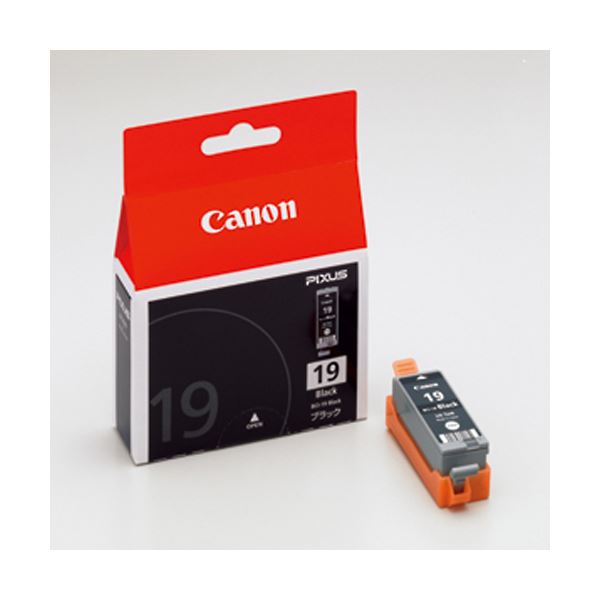 （まとめ） キヤノン Canon インクジェットカートリッジ BCI-19BK ブラック 1個入 【×3セット】