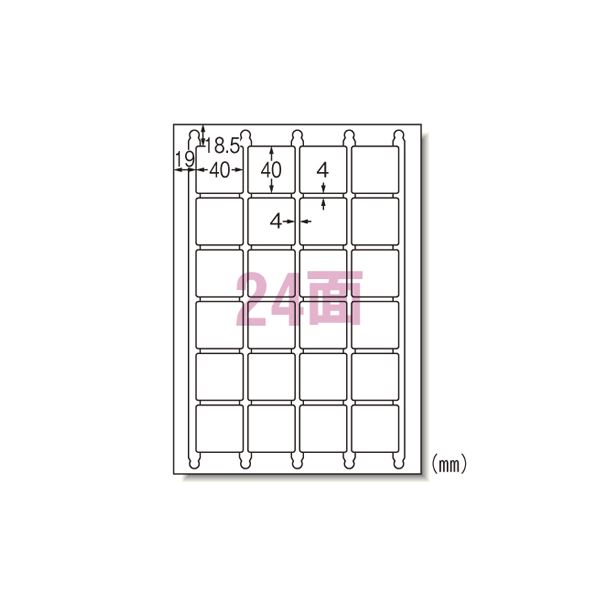 （まとめ） エーワン ラベルシール〈プリンタ兼用〉ハイグレードタイプ マット紙（A4判） 75624 20枚入 【×2セット】