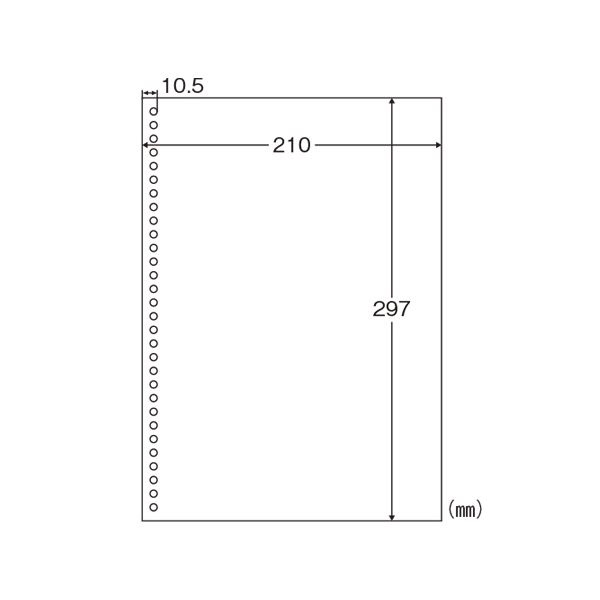 ヒサゴ マルチプリンタ帳票 A4 白紙 30穴 BPE2049