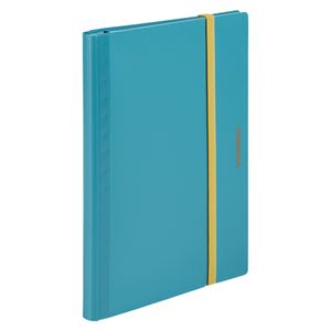 （まとめ） キングジム 二つ折りクリアーファイル コンパック 5P スカイブルー【×50セット】