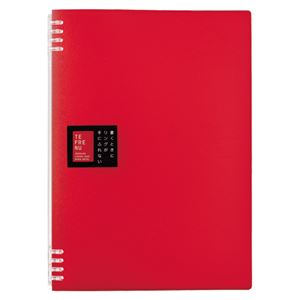 （まとめ） キングジム TEFRENU リングノート A4 赤【×20セット】