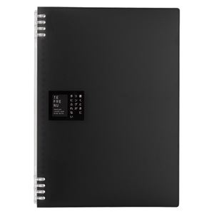 （まとめ） キングジム TEFRENU リングノート A4 黒【×20セット】