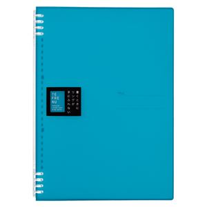 （まとめ） キングジム TEFRENU リングノート A4 水色【×20セット】