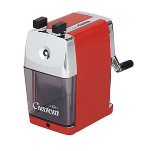 （まとめ） カール事務器 手動鉛筆削り カスタム レッド【×2セット】