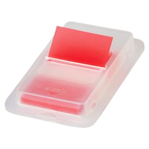 （まとめ） スリーエムジャパン ポストイット ジョーブ レギュラーサイズ レッド （ディスペンサー入り）【×50セット】