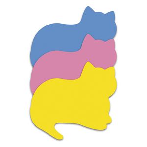 （まとめ） スリーエムジャパン ポストイット シルエットノート 強粘着 ネコ【×50セット】