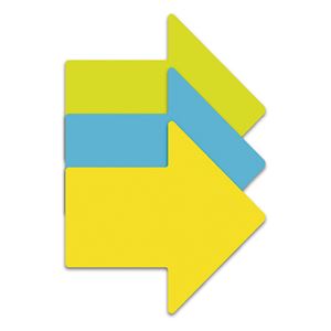 （まとめ） スリーエムジャパン ポストイット シルエットノート 強粘着 ヤジルシ（ライム・エレクトリックブルー・ビビットイエロー）【×50セット】