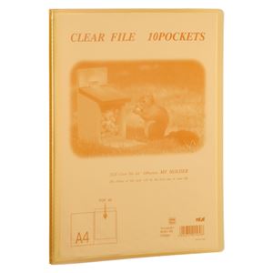 （まとめ） テージー マイホルダー A4 10ポケット オレンジ【×50セット】