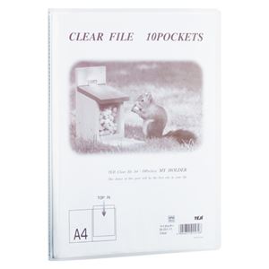 （まとめ） テージー マイホルダー A4 10ポケット クリア【×50セット】