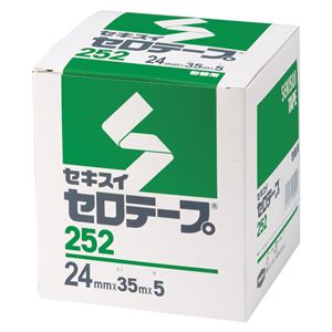 （まとめ） 積水 セロテープNo.252 5巻箱入り 24mm×35m【×5セット】