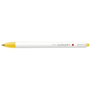（まとめ） ゼブラ ノック式水性カラーペン クリッカート 黄 0.6mm 【×50セット】