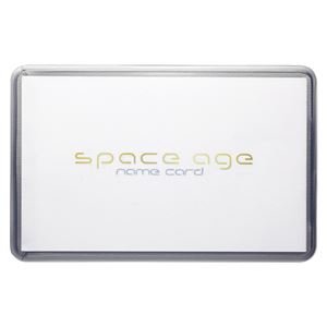 （まとめ） ソニック ブラッシュソフトカードケース名刺サイズ スペースエイジ シルバー【×50セット】
