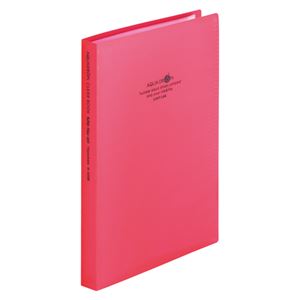 （まとめ） LIHIT LAB クリヤーブック 二つ折り 10ポケット 赤【×50セット】