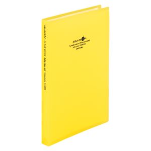 （まとめ） LIHIT LAB クリヤーブック 二つ折り 10ポケット 黄【×50セット】