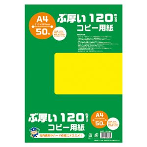 （まとめ） キョクトウ.アソシ ぶ厚い120gsmコピー用紙 A4 50枚入 【×50セット】