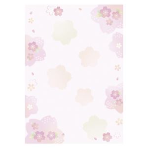 （まとめ） ササガワ 和柄用紙 和ごころ 彩桜 10枚入 【×50セット】