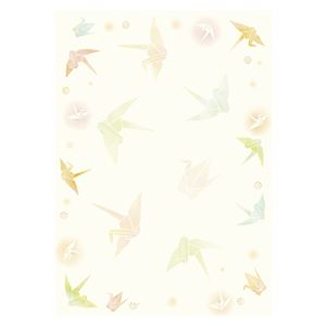 （まとめ） ササガワ 和柄用紙 和ごころ 折り鶴 10枚入 【×50セット】