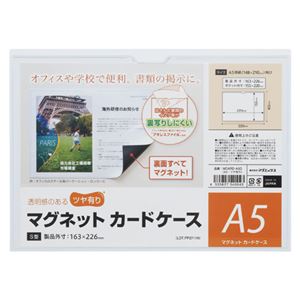 （まとめ） マグエックス マグネットカードケース ツヤ有り A5【×20セット】