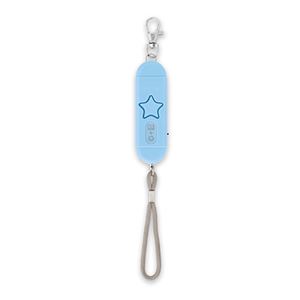 （まとめ） アスカ 照度センサーつき防犯ブザー 生活防水 ブルー【×5セット】