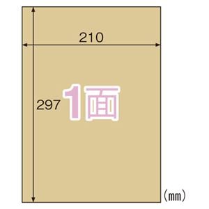 （まとめ） ヒサゴ クラフト紙ラベル ライトブラウン ノーカット 20枚入 【×5セット】