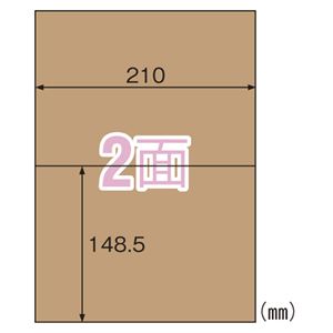 （まとめ） ヒサゴ クラフト紙ラベル ダークブラウン 2面 20枚入 【×5セット】
