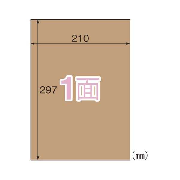 （まとめ） ヒサゴ クラフト紙ラベル ダークブラウン ノーカット 20枚入 【×5セット】