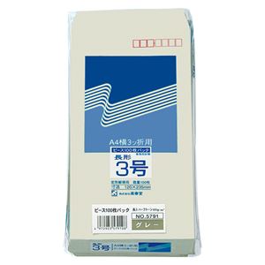 高春堂 長3ハーフトーン グレー 80g 1000枚入