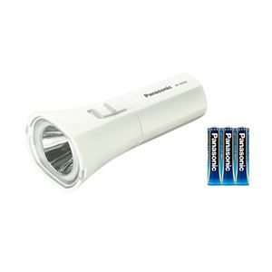 （まとめ） パナソニックコンシュ LED懐中電灯 ホワイト【×5セット】