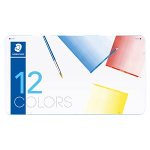 （まとめ） ステッドラー日本 ノリスクラブ 水彩色鉛筆 メタルケース入 12色セット【×5セット】
