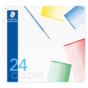 （まとめ） ステッドラー日本 ノリスクラブ 水彩色鉛筆 メタルケース入 24色セット【×5セット】