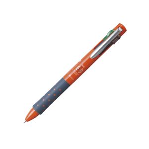 （まとめ） トンボ鉛筆 4色ボールペン リポータースマート ボール径：0.5mm オレンジ【×50セット】