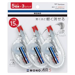 （まとめ） トンボ鉛筆 修正テープ モノエアー ヨコ引き5 3個パック【×20セット】