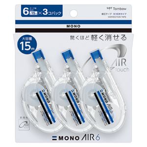 （まとめ） トンボ鉛筆 修正テープ モノエアー ヨコ引き6 3個パック【×20セット】