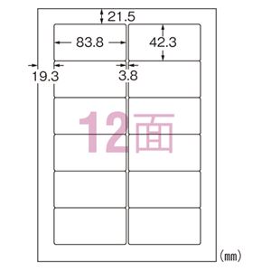 （まとめ） エーワン IJ超耐水ラベルシール マット紙 A4 12面 20枚入 【×5セット】