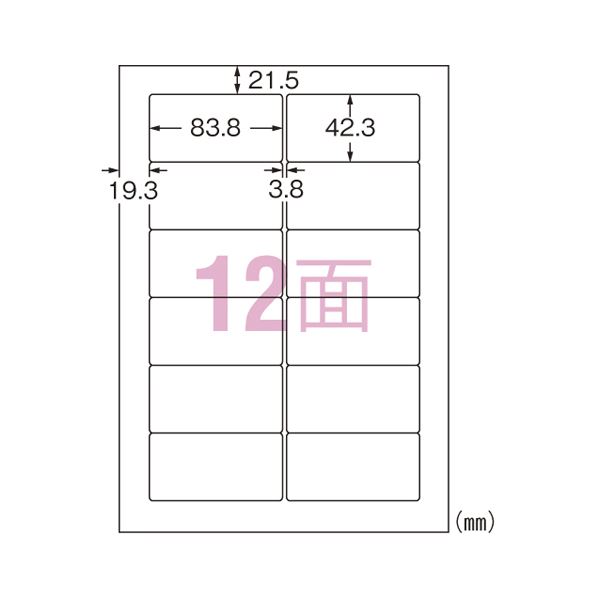 （まとめ） エーワン IJ超耐水ラベルシール マット紙 A4 12面 20枚入 【×5セット】