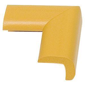 （まとめ） カーボーイ 安心クッションコーナー 細 イエロー【×50セット】