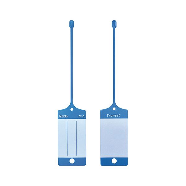 （まとめ） クルーズ ネームタグ トランジット ブルー 10枚入 【×10セット】