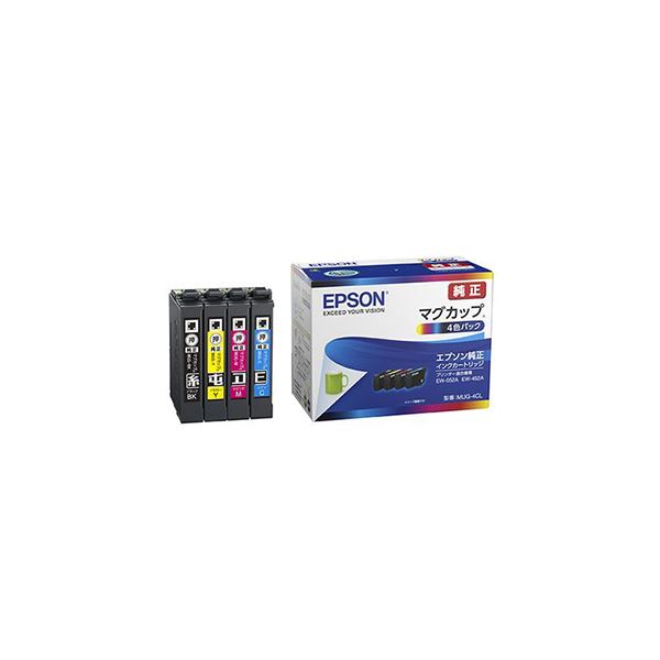 EPSON(エプソン)純正 インクカートリッジ マグカップ 4色パック 対応機種：EW-052A/452A MUG-4CL