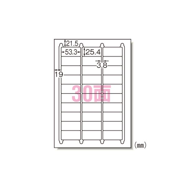 マルチプリンタラベル 30面 100入り 28455