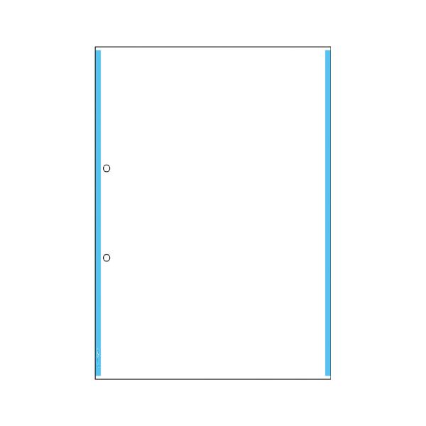 （まとめ） ヒサゴ プリンタ帳票複写ブルーライン2穴 100枚入 ラインタイプ 【×2セット】