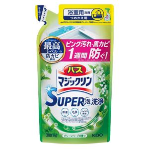 (まとめ) 花王 バスマジックリン泡洗浄 ハーブ 替300 【×10セット】